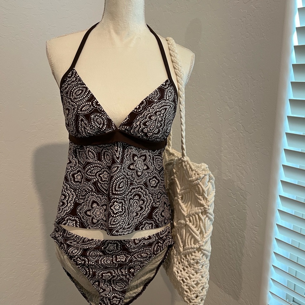 Paisley Two Piece Bathing suit w/bag